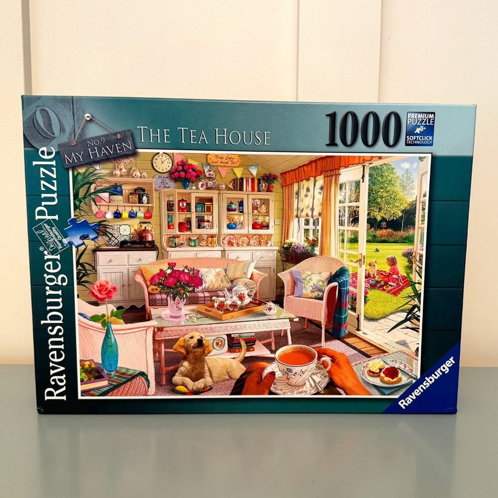 Ravensburger Puzzle “The Tea House” 1000 Piece Jigsaw Puzzle–COMPLETE!